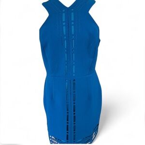 Greylin Royal Blue Cutout Mini Dress